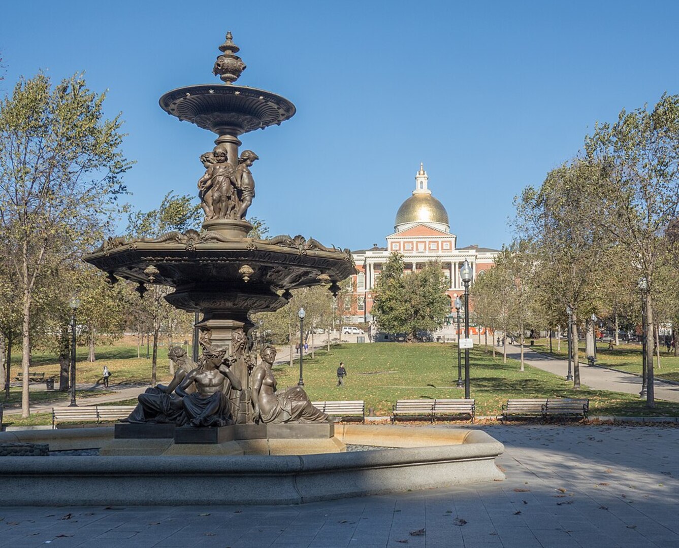 Boston Common and Massachusetts State House